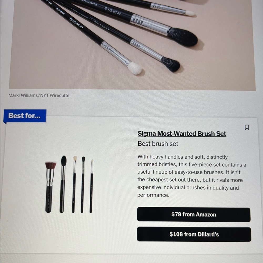 FINAL REDUCTION. Sigma Beauty - Sigma Beauty Most-Wanted Brush Set - 5pc Black. - Picture 5 of 9